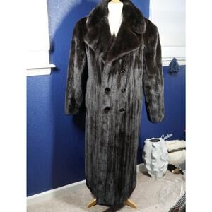 SOLD! Amazing! Mens Full Length Double Breast Dress Mink Fur Coat